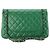 CHANEL - Borsa a tracolla Classique/Timeless Jumbo Chanel in pelle caviar verde - vista 3