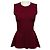 Autre Marque Cushnie et Ochs Top Peplum sin mangas High Low Burdeos