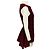 Autre Marque Cushnie et Ochs Top Peplum sin mangas High Low Burdeos - vista 2