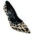 Céline Celine Spitze Pumps aus Canvas Leopardprint Beige / Black