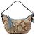 Coach 3680 Borsa a tracolla patchwork in pitone beige e blu