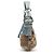 Coach 3680 Borsa a tracolla patchwork in pitone beige e blu - vista 2