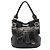 Chloé Bay Schultertasche aus schwarzem Lammleder