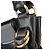 Chloé Bay Schultertasche aus schwarzem Lammleder - Ansicht 8