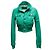 Dsquared2 Vintage Dsquared Cropped Lederjacke mit Knöpfen in Grün Größe IT 42 - Ansicht 2