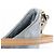 Borsa a tracolla Fendi Zucchino Canvas & Leather in blu 8BR068 - vista 12