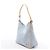Borsa a tracolla Fendi Zucchino Canvas & Leather in blu 8BR068 - vista 2