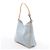 Borsa a tracolla Fendi Zucchino Canvas & Leather in blu 8BR068 - vista 4