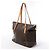 Borsa a tracolla Louis Vuitton Totally MM Monogram in marrone M41015 - vista 4