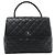 Borsa Chanel Classic Kelly Matelasse in pelle caviar nera