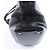 Borsa a tracolla Chanel Coco Mark Line in pelle caviar nera - vista 10