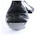 Borsa a tracolla Chanel Coco Mark Line in pelle caviar nera - vista 9
