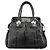 Héloïse Chloé Heloise Shopper-Bag aus schwarzem gestepptem Lackleder