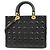 Christian Dior Lady Dior Cannage Leather 2Way Bag Hand Bag Black - vista 2