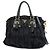 PRADA Borsa Tote e a Spalla 2WAY in Nylon e Pelle TESSUTO GAUFRE Nera BN1792