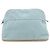 Hermès HERMES Bolide Pouch MM Beauty case in cotone e pelle Azzurro Marrone