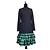 Guy Laroche Abito in Seta e Lana Nero e Verde