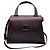 Borsa a tracolla trapezoidale Akris in pelle Saffiano bordeaux