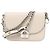 Borsa a tracolla con catena Prada Arcade Glace in pelle bianca