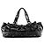 Chloé Borsa Tote Kerala in pelle verniciata nera - vista 3
