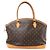 mala de ombro Louis Vuitton Lockit Horizontal Monogram em castanho M40104