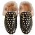 Gucci Princetown Mules in pelle borchiata e pelliccia