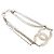 Pulseira de corrente Chanel Coco Mark com pérolas falsas e strass - vista 2
