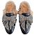 Gucci Princetown Mules Fiocco Cristalli e Pelliccia