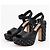 Valentino Garavani Sandali Rockstud platform in pelle nera