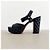 Valentino Garavani Sandali Rockstud platform in pelle nera - vista 5