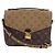 Louis Vuitton Bolsa de Ombro Metis Monogram Reverse em Lona Castanha e Bege