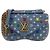 Louis Vuitton New Wave Schultertasche mit Kette aus hellblauem Denim mit Monogramm