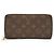 Louis Vuitton Cartera Continental Zippy de Monogram Canvas Fuchsia