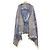 Autre Marque 45R Indischer Woll-Jacquard-Stola mit Fransen