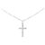 Autre Marque Collana Croce in Oro Bianco K10 e Diamanti