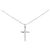 Autre Marque Collana Croce in Oro Bianco K10 e Diamanti - vista 6