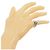 Autre Marque Pt900 Platinring mit Saphir und Diamant - Ansicht 2