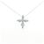 Autre Marque Collana Croce in Oro Bianco Au750 Tormalina e Diamante