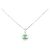 Autre Marque Platin-Kette mit Smaragd und Diamant