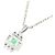 Autre Marque Platin-Kette mit Smaragd und Diamant - Ansicht 4