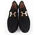 Hermès Mocassini Hermes Constance H Metal in pelle scamosciata - vista 3