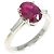 Autre Marque QUEEN Platinum Ruby Diamond Ring