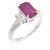 Autre Marque PT900 Ruby Diamond Ring