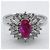 Autre Marque Pt900 Platinum Ruby Diamond Ring - view 5