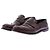 Loewe Mocassini in pelle marrone embossed effetto coccodrillo