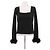 Autre Marque Top negro de cuello cuadrado SLEEPER