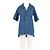 Ganni Camicia Corta in Denim Blu in Cotone