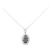 Autre Marque Collana in platino con opale nero e diamante