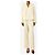 Autre Marque Set blusa e pantaloni in seta giallo burro - size XS - vista 3
