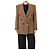 Chloé Blazer cruzado de cuadros marrón - talla UK 10